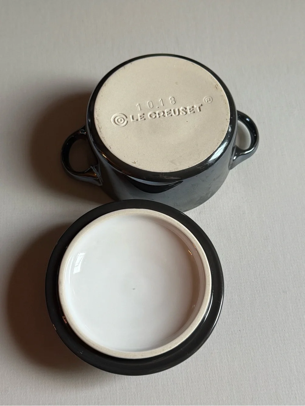 Le Creuset Black Mini Cocotte - Glossy Black Enameled Stoneware